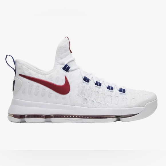 Red, White, and Blue Kevin Durant Basketball Shoes - Picture 1 of 5